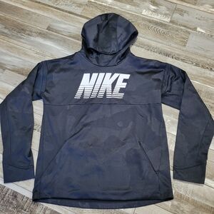 Boy's Nike Black Hooded Pullover Sweatshirt Size XL